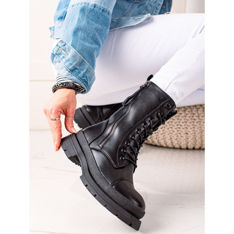 Bona Ocieplane Czarne Workery 2