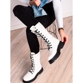 Seastar Białe Glany Z Eko Skóry 2