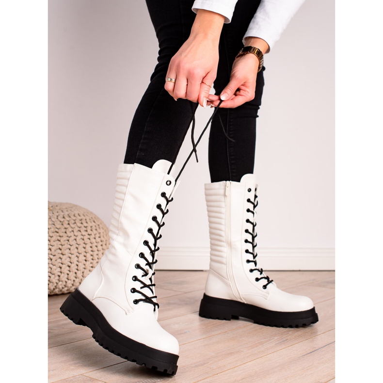 Seastar Białe Glany Z Eko Skóry 1