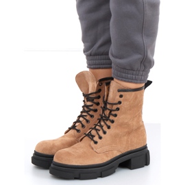 Workery zamszowe Dazy Khaki brązowe 2