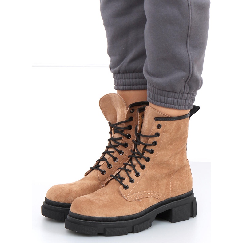 Workery zamszowe Dazy Khaki brązowe 2