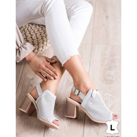 Świecące Sandałki Ze Skóry VINCEZA srebrny 1