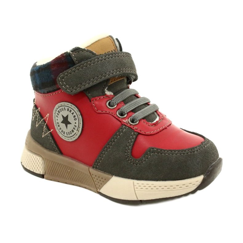 Chłopięce kozaczki z futerkiem  American Club GC27 czerwone 1