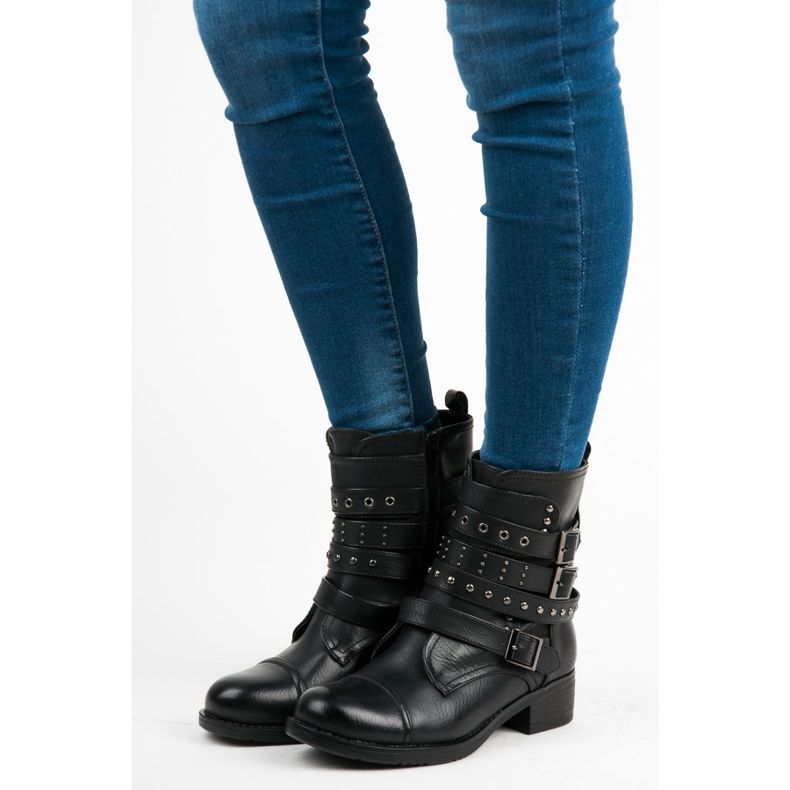 Erynn Czarne Workery Ze Sprzączkami 2