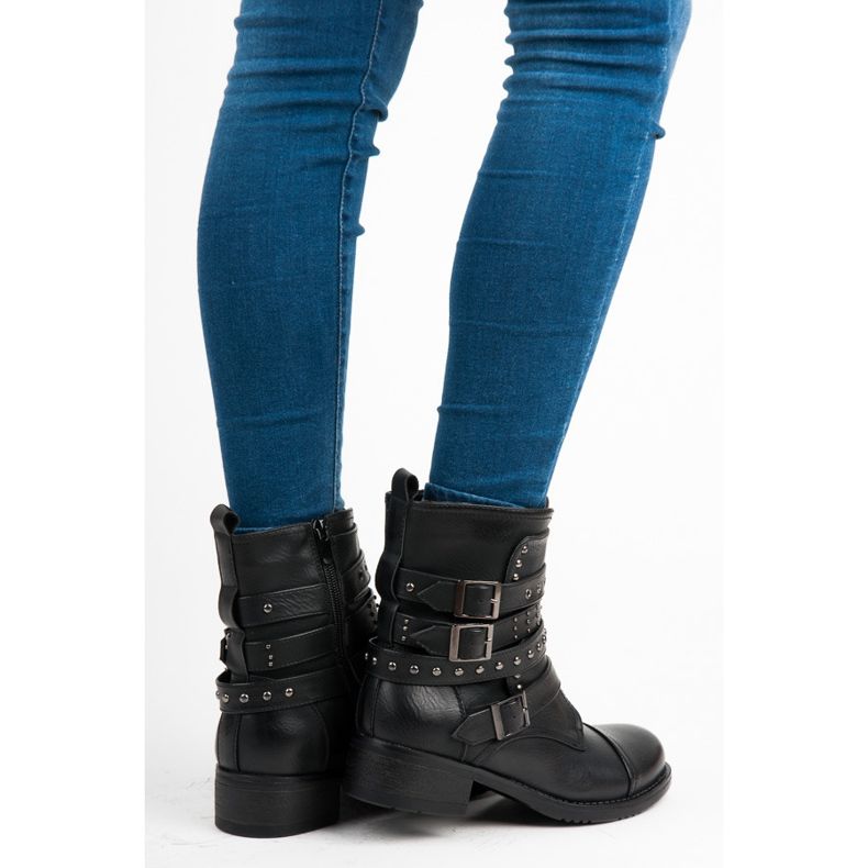 Erynn Czarne Workery Ze Sprzączkami 1