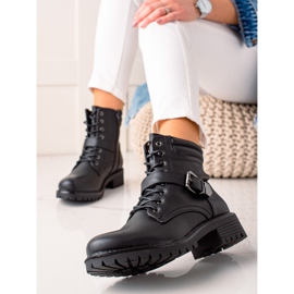 Anesia Paris Czarne Workery Ze Sprzączką 1