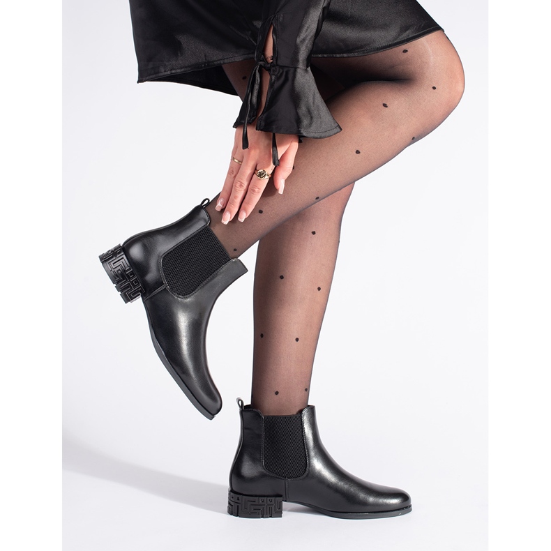 Sergio Leone Sztyblety Z Ozdobnym Obcasem czarne 1