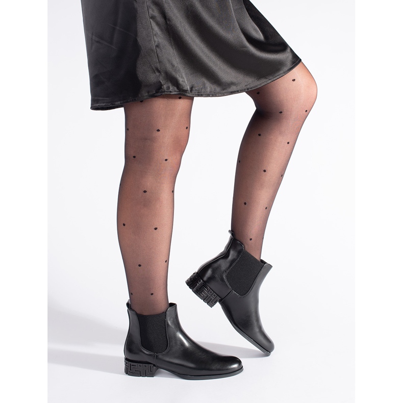 Sergio Leone Sztyblety Z Ozdobnym Obcasem czarne 2