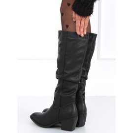 Oficerki kowbojki Polo Black czarne 1