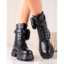 TRENDI Modne Czarne Workery 1