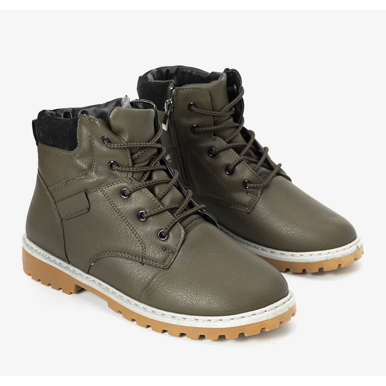 Zielone ocieplane trapery męskie Adrien 1