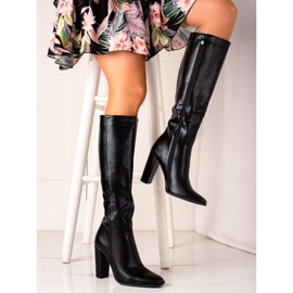 Seastar Klasyczne Kozaki Na Obcasie czarne 1