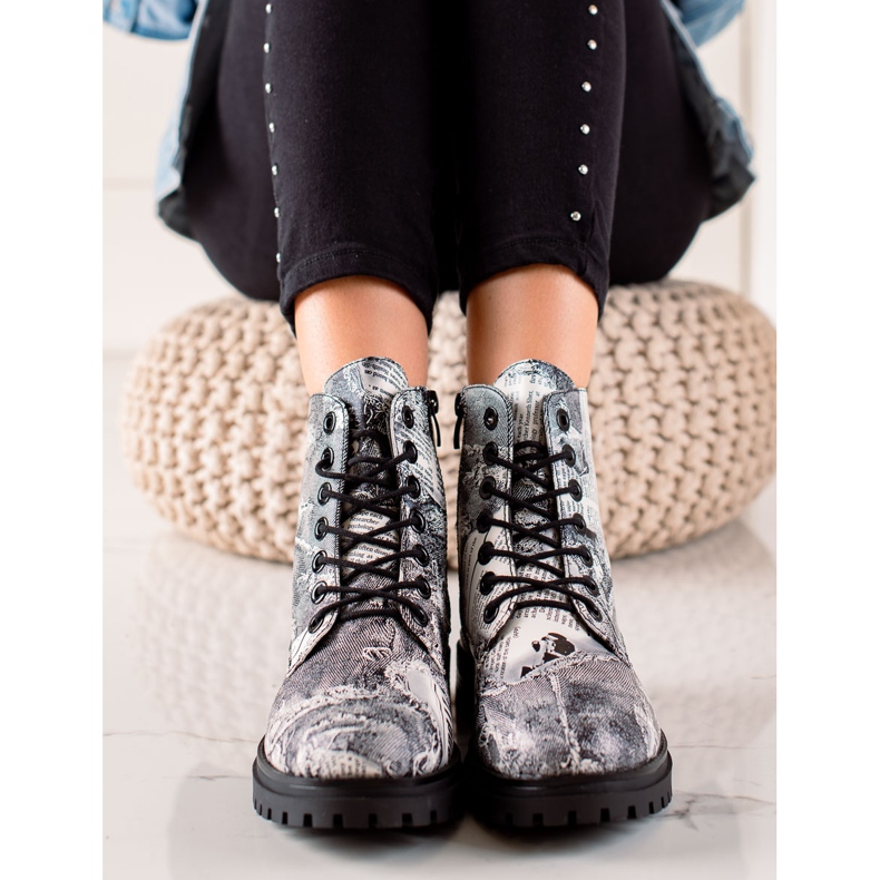 Goodin Modne Workery Z Printem białe 2