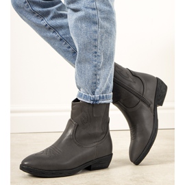 Szare botki kowbojki ocieplane Belda 1