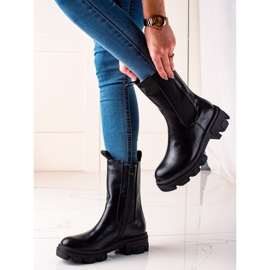 Goodin Modne Wysokie Botki czarne 2