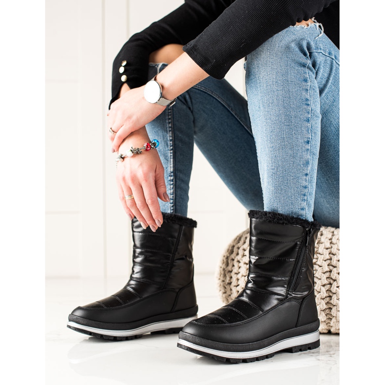 TRENDI Klasyczne Śniegowce Na Suwak czarne 1