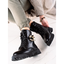 Groto Gogo Czarne Trapery Z Ozdobą 1