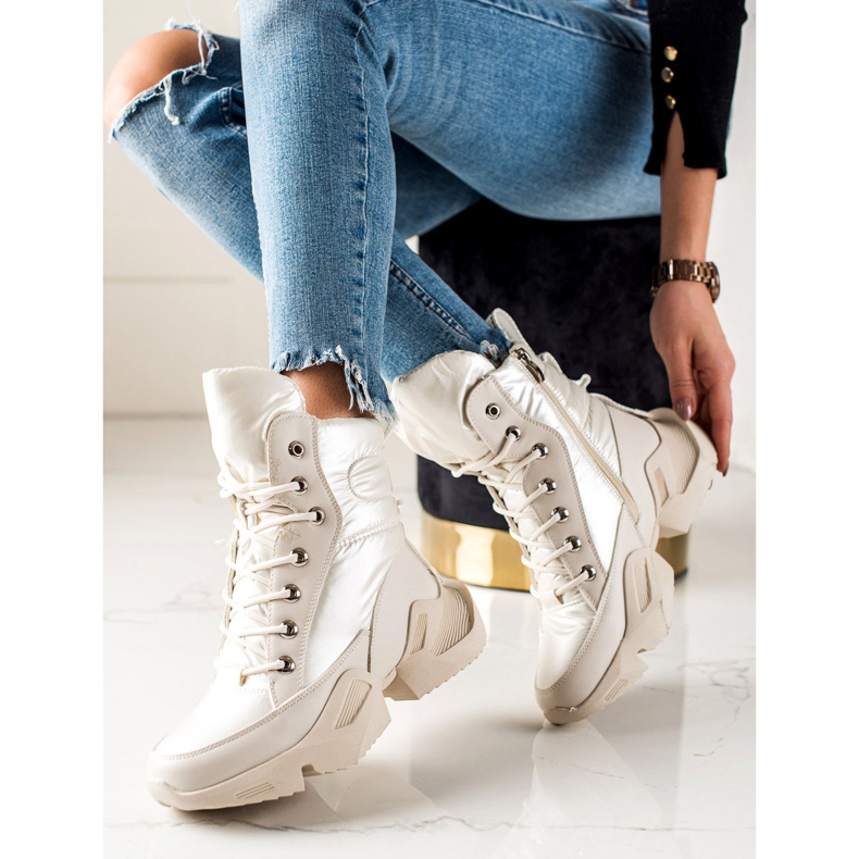 Seastar Ciepłe Modne Śniegowce beżowy 2