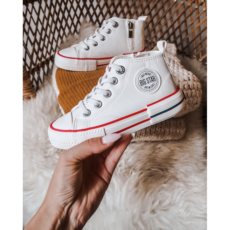 Dziecięce Wysokie Trampki Big Star II374004 Białe ['biały'] 2