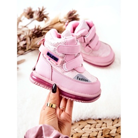 PJ2 Ocieplane Śniegowce Botki Na Suwak Różowe Hesiera 2