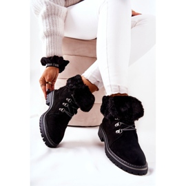 Botki Trapery Ocieplane Czarne Nelby 1