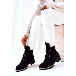 Zamszowe Ocieplane Botki Czarne Grecia 2