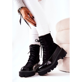 Wysokie Botki Na Suwak Czarne Solutia 1