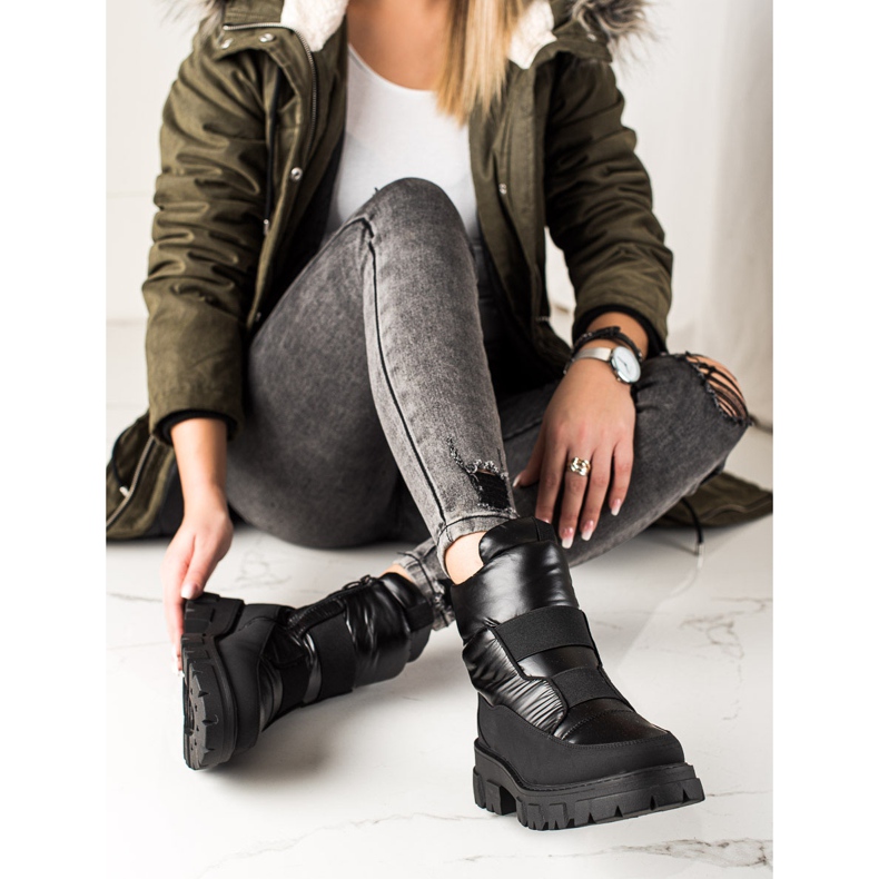 Weide Czarne Śniegowce Na Suwak 2