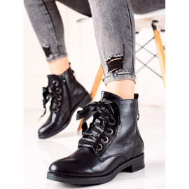 Evento Botki Z Ozdobnym Wiązaniem czarne 2