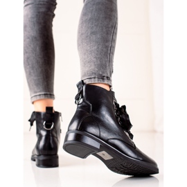 Evento Botki Z Ozdobnym Wiązaniem czarne 1