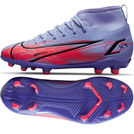 Buty piłkarskie Nike Mercurial Superfly 8 Club Km Mg Jr DB0925 506 różowy, fioletowy fioletowe 2