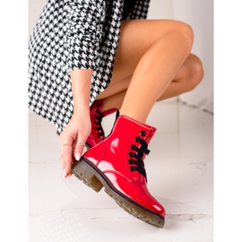 Evento Czerwone Lakierowane Botki 1