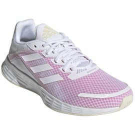 Buty do biegania adidas Duramo Sl K W H04631 białe różowe 3