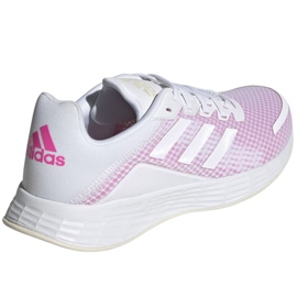 Buty do biegania adidas Duramo Sl K W H04631 białe różowe 4