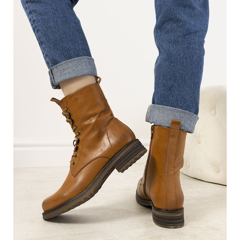 Camelowe botki ocieplane Muro brązowe 1