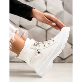 Goodin Wysokie Sneakersy Fashion białe 3