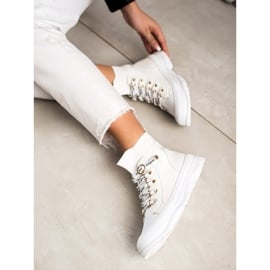 Goodin Wysokie Sneakersy Fashion białe 4
