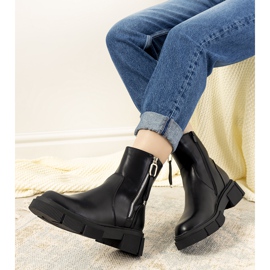 Czarne ocieplane botki Bargi 1