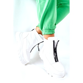 Vinceza Damskie Trapery Botki Białe Echowen czarne 2