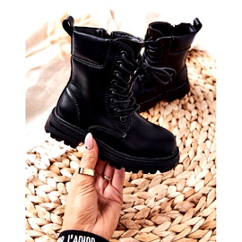 FR1 Klasyczne Dziecięce Botki Na Suwak Czarne Clarika 3