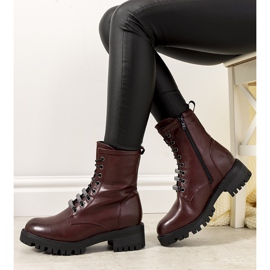 Bordowe botki ocieplane Valdez bordowy 1