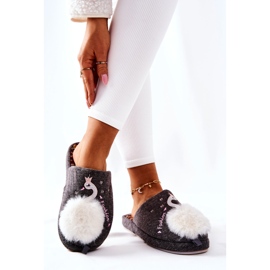 Papcie Ocieplane Łabędź Szare Reya 2