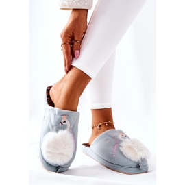 Papcie Ocieplane Łabędź Niebieskie Reya 1