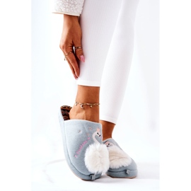 Papcie Ocieplane Łabędź Niebieskie Reya 2