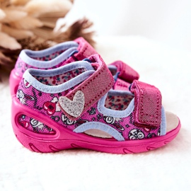 BEFADO S.A. Sandałki Befado Na Rzep 065X147 Różowe 2