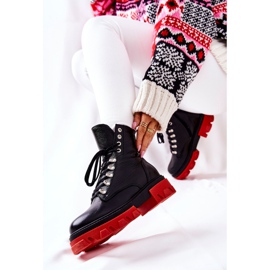 PF1 Ocieplane Skórzane Botki Workery Czarne Kelley 2