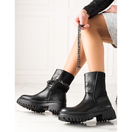 Sixth Sense Modne workety z łańcuszkiem czarne 1