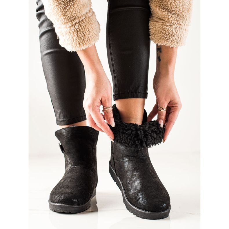 Evento Mukluki Z Brokatem czarne 1