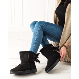 TRENDI Mukluki Z Kokardką czarne 1