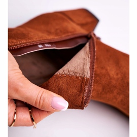 Botki Damskie Sergio Leone Camel BT528 brązowe 5